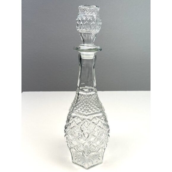 VTG ANCHOR HOCKING Wexford Crystal Glass 15" Wine Liquor DECANTER Bottle EUC - Picture 2 of 6